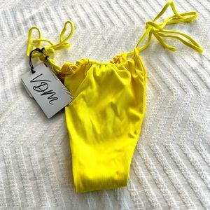 NWT VDM Canary Yellow tie side bottoms